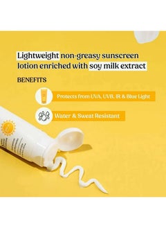 vilvah STORE Vilvah Meltinmilk Sunscreen Spf 50 Pa+++ With Soy Milk Extract Lightweight No White Cast Protects Skin From Dangerous Uva Uvb & Blue Light For Men & Women 60Ml  - Image 4