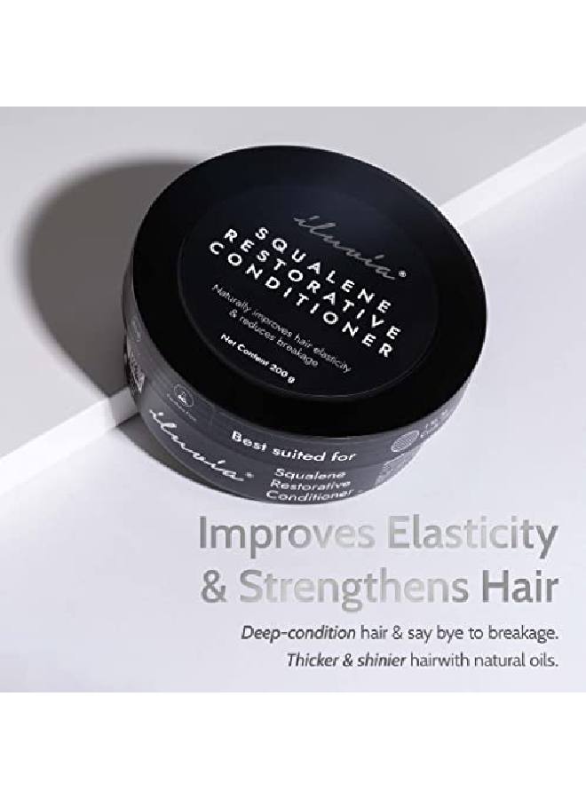 iluvia Squalene Restorative Conditioner For Normal to Oily hair (Organic Oil Based l NonSticky Lightweight formula) 200ML - Image 3