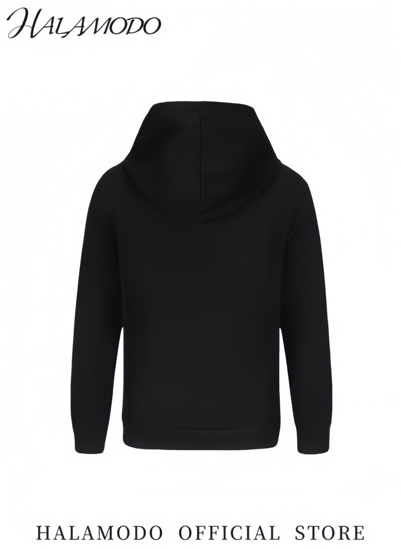 HALAMODO Unisex Hoodie Sweatshirt with Printed Casual Fashion Long Sleeve Hooded Sweatshirt Drawstring Hoodies Coat Pullover for Men and Women  - Image 3