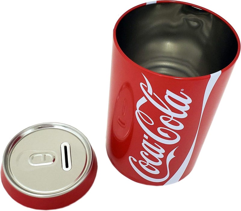 The Tin Box Company Coca Cola Can Bank with Removable Lid - Red - Image 5