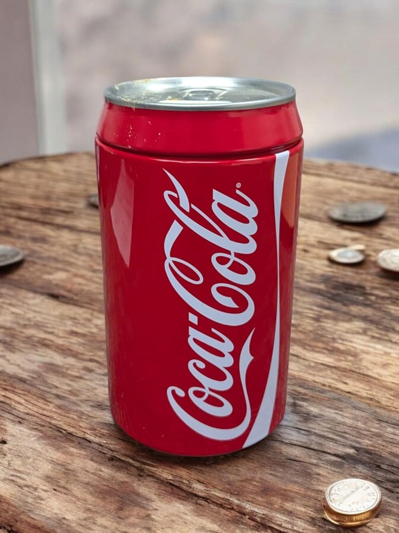 The Tin Box Company Coca Cola Can Bank with Removable Lid - Red - Image 2