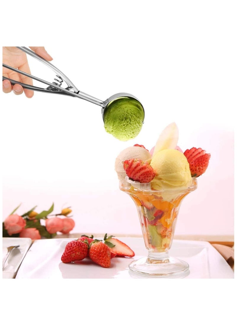 Ice Cream Scoop with Easy Trigger, 5cm Stainless Steel Cookie Scoop for Baking Cupcakes Meatballs Melon Balls, Mashed Potatoes Muffins Scoop