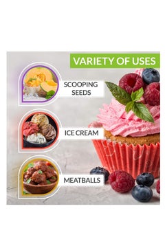 MARKQ Ice Cream Scoop with Easy Trigger, 5cm Stainless Steel Cookie Scoop for Baking Cupcakes Meatballs Melon Balls, Mashed Potatoes Muffins Scoop  - Image 5