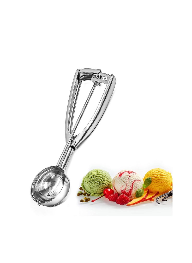 MARKQ Ice Cream Scoop with Easy Trigger, 5cm Stainless Steel Cookie Scoop for Baking Cupcakes Meatballs Melon Balls, Mashed Potatoes Muffins Scoop  - Image 1