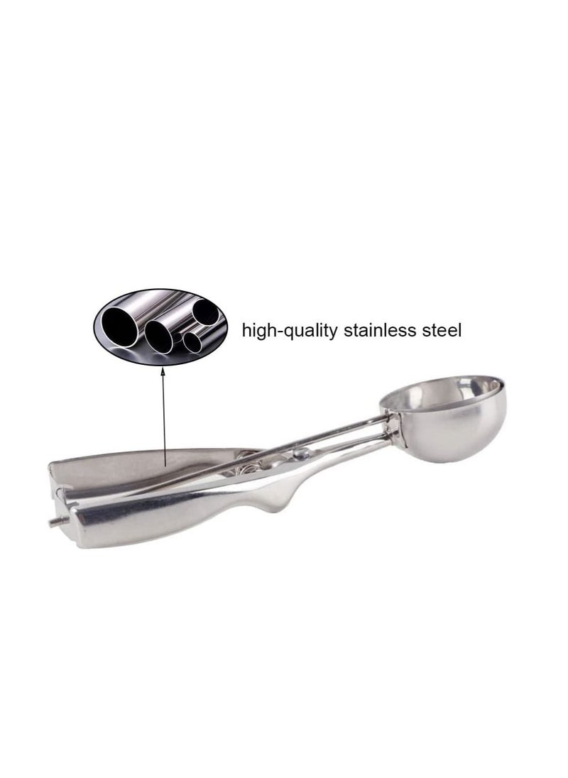 MARKQ Ice Cream Scoop with Easy Trigger, 5cm Stainless Steel Cookie Scoop for Baking Cupcakes Meatballs Melon Balls, Mashed Potatoes Muffins Scoop  - Image 2