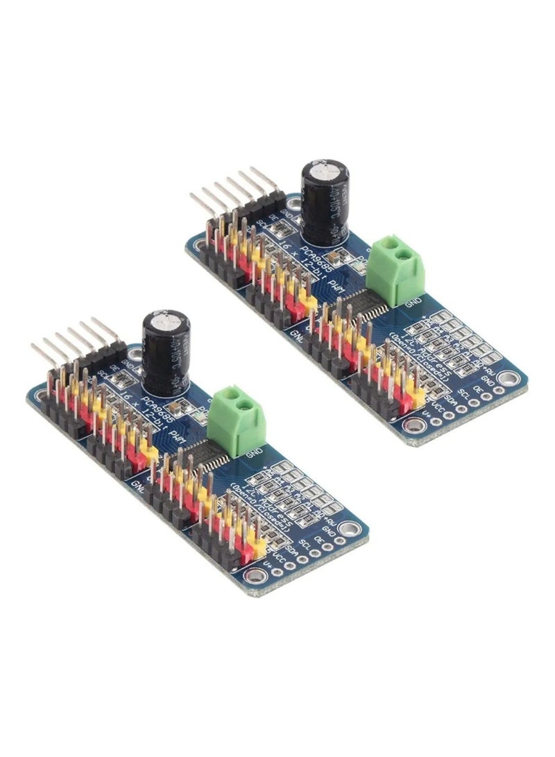 2-Pack PCA9685 16-Channel 12-Bit PWM I2C Servo Driver Module for Arduino Robotics - Image 1