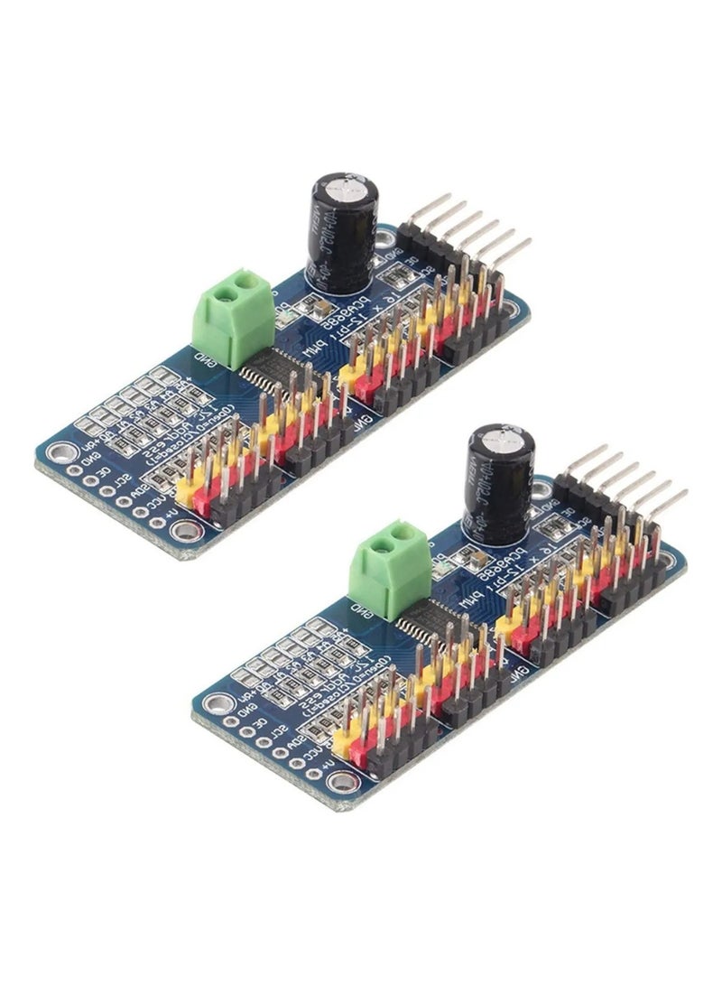 2-Pack PCA9685 16-Channel 12-Bit PWM I2C Servo Driver Module for Arduino Robotics - Image 2