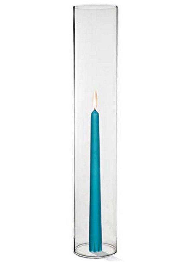 CYS EXCEL CYS EXCEL 2 PCS (H:14" D:2.5") Open Ended Glass Hurricane Candleholder Tube Shade | Multiple Size Choices Open Flame Candle Chimney Tube Cover | Bottomless Cylinder  - Image 3