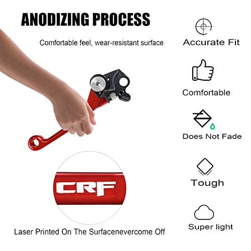 Adsspro Motorcycle Billet Foldable Brake Clutch Lever Handle CNC Aluminum Pivot for CRF150F CRF230F 2003-2020 CRF250F 2019-2022 CRF 230F 230 F 150F 150 250 250F Dirt Pit Bike Motocross Motorbike - Image 4