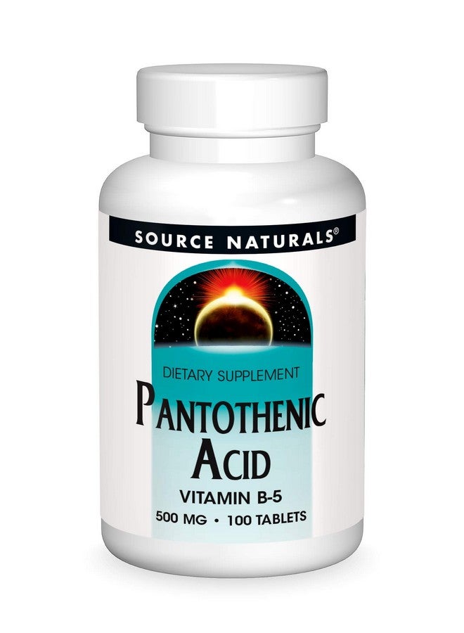 Source Naturals Pantothenic Acid 500 Mg Vitamin B5 Dietary Supplement 100 Tablets - Image 1