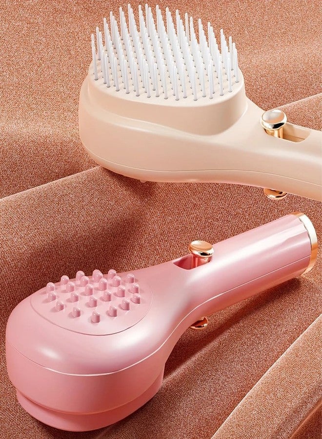 BIRVAN Self-Cleaning Anti-Static Massage Comb, Self Cleaning Hair Brush, Massage Comb For Hair, Retractable Rotary Lift Self-Cleaning Comb, Women's Hair Styling Tool (multicolor) - Image 1
