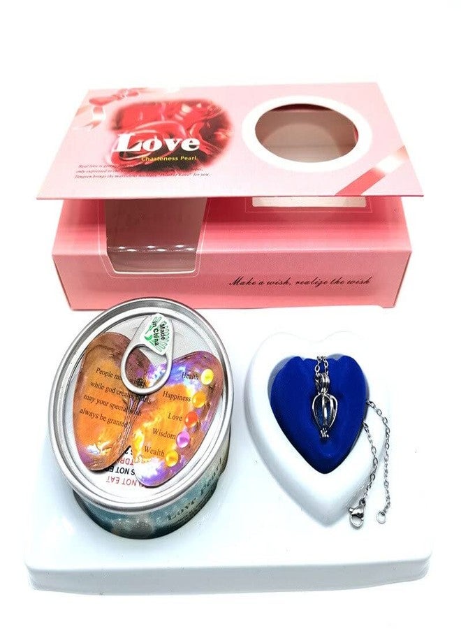 kunya Women Wish Pearl in Oyster Pendant Necklace with Earrings - Valentine Gift (Assorted Colours) - Image 3