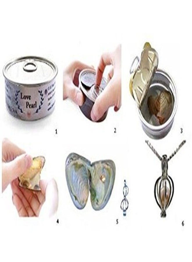 kunya Women Wish Pearl in Oyster Pendant Necklace with Earrings - Valentine Gift (Assorted Colours) - Image 4
