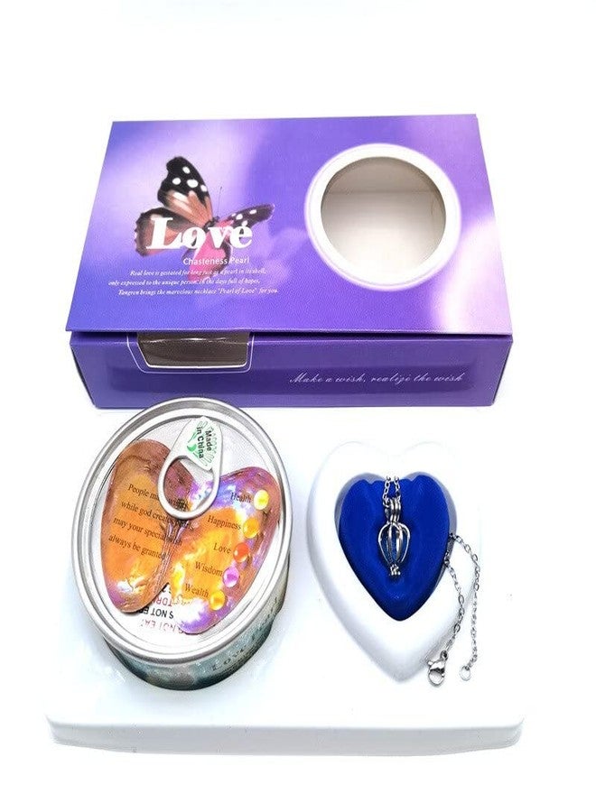 kunya Women Wish Pearl in Oyster Pendant Necklace with Earrings - Valentine Gift (Assorted Colours) - Image 2