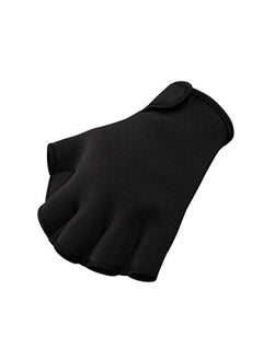 yongsheng 1 Pair Webbed Swimming Gloves Aquatic Traning Fit Paddles Water Resistance Diving Hand Web (Black)Frog Webbed Fitness  - Image 3