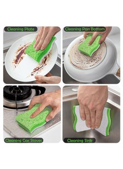 SYOSI 10 Pack Multi-Purpose Sponge Erasers & Heavy Duty Scrub Sponges - Eco-Friendly, Non-Scratch Cleaning Pads for Kitchen, Bathroom, Dishes, Pots, Pans - Safe on Non-Stick Cookware & Household Surfaces  - Image 3