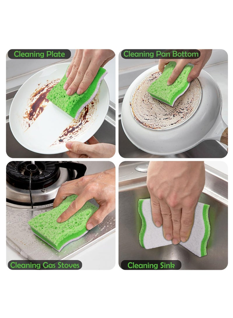 SYOSI 10 Pack Multi-Purpose Sponge Erasers & Heavy Duty Scrub Sponges - Eco-Friendly, Non-Scratch Cleaning Pads for Kitchen, Bathroom, Dishes, Pots, Pans - Safe on Non-Stick Cookware & Household Surfaces  - Image 3