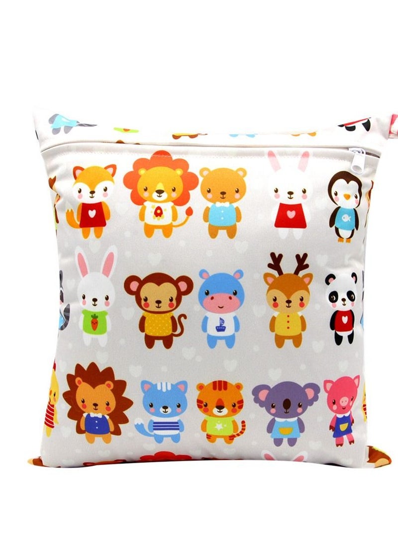 Asenappy Asenappy Cartoon Printed Stroller Single Zipper Car Hanging Bag Stroller Hanging Bag Multi-functional Diaper Storage Bag 