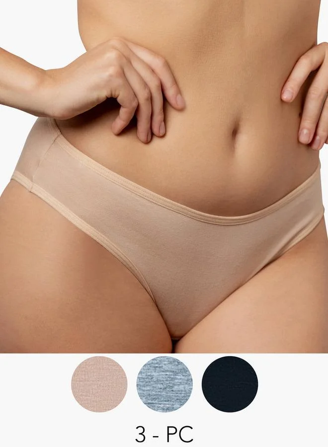 Aadaraya Set of 3 - Aadaraya Elasticated Waist Hipster Briefs