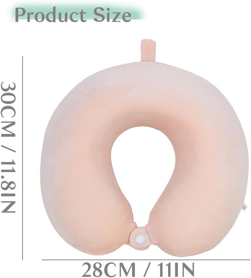 KASTWAVE Travel Pillow, Airplane Neck Pillow for Traveling, 100% Pure Memory Foam U Shaped Neck Pillow, Washable Super Lightweight Portable Headrest Great for Airplane Chair, Car, Home, Office - Image 4