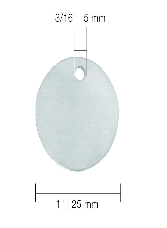 CH Hanson Metal Stamping Blanks - 1" Blank Tags with Holes, Name & Pet Tags, Label Equipment - Model 1078A, Durable 18-Gauge Aluminum (100 Count) - Image 2