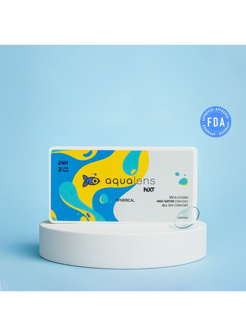 Aqualens 24 H NXT Monthly Disposable Contact Lens with Power(-5.5)(3 Lens/Box)
