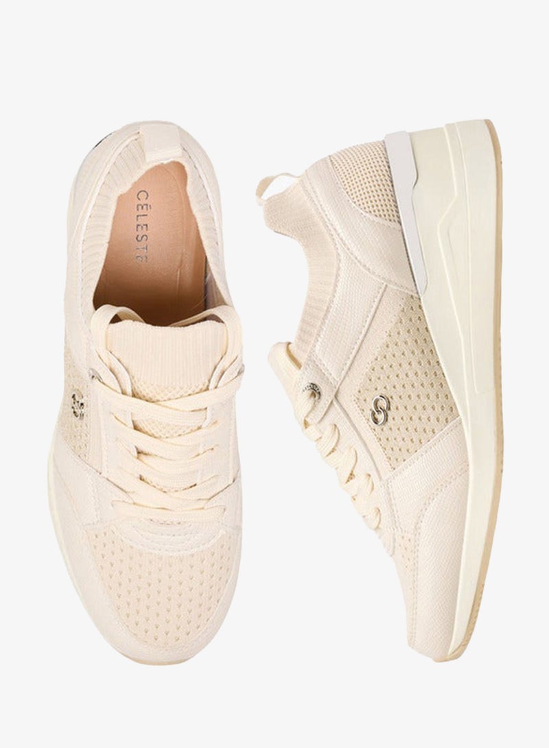 سيليست سنيكرز نسائي بكعب ويدج ورباط بنقوش - Image 3