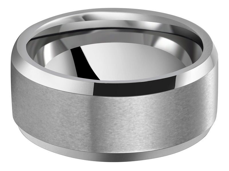 CROWNAL 6mm 8mm 10mm Tungsten Carbide Wedding Band Ring for Men Women in Comfort Fit Beveled Edges and Matte Finish Size 5 To 17 (10mm,16) - Image 2