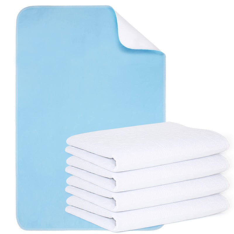 Mancosi Reusable Incontinence Bed Pads 4 Packs washable bed pad Heavy Absorbency 4Layer Waterproof Bed Pads 18X24 nonslip  Skinfriendly Multiscenes tailor to Kids Adults Elderly  Pets