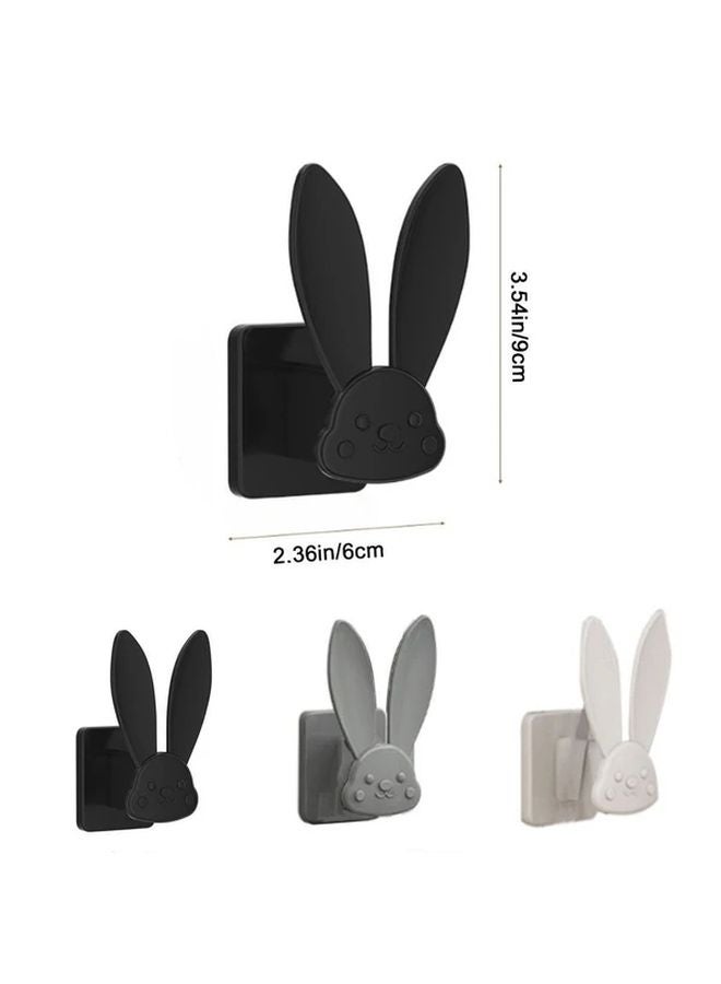 منظم أحذية الأذن الأرنب البيضاء اللاصقة حامل تخزين الحائط مدخل الحمام - Image 4