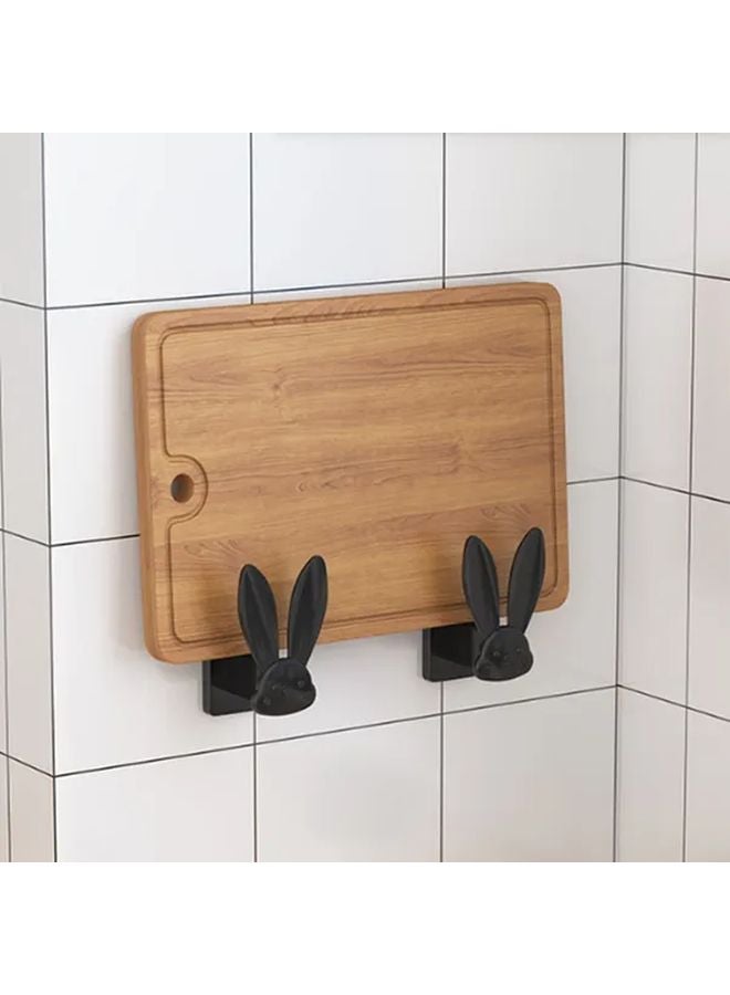 منظم أحذية الأذن الأرنب البيضاء اللاصقة حامل تخزين الحائط مدخل الحمام - Image 5