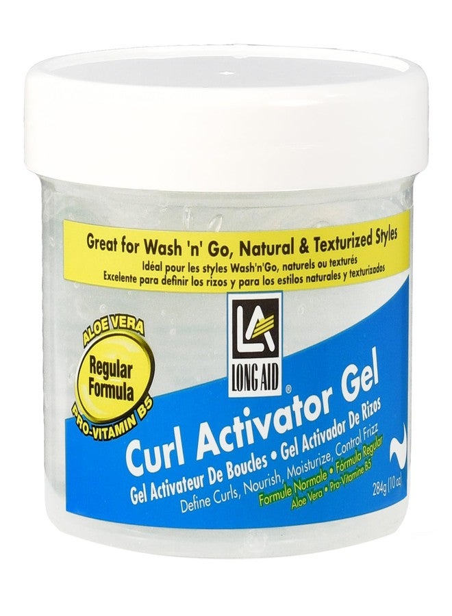 LONG AID Curl Activator Gel With Aloe Vera Regular 10.5 Oz