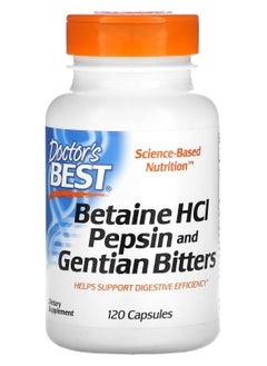 Betaine HCl Pepsin & Gentian Bitters, 120 Capsules