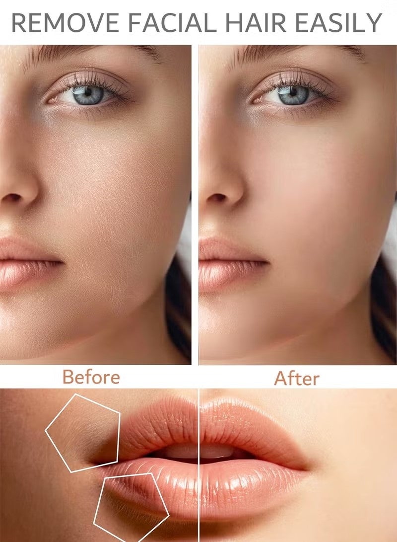 Facial Hair Removal for Women, Painless Epilator Hair Remover Device, USB Rechargeable Face Electric Razor and Trimmer for ladies Lip, Chin, Arms - Image 4