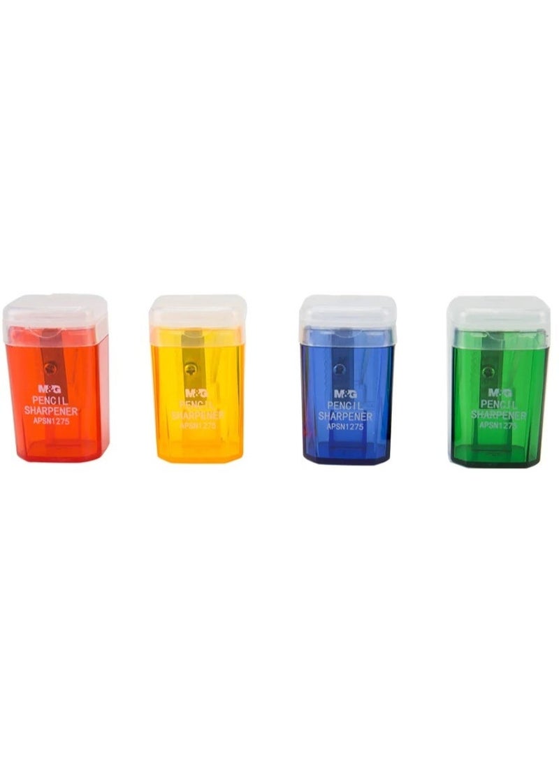 M&G 4-Piece Single Hole Mini Grip Sharpener Multicolour - Image 3