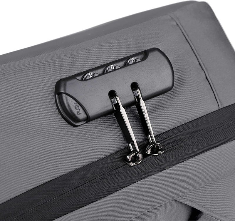 HIKE Semi Hard 16-inch Unisex Laptop Backpack with Built in Combination lock and USB/Headphone Port Daypack for Travel, Office and Business, HK2252 - Image 4