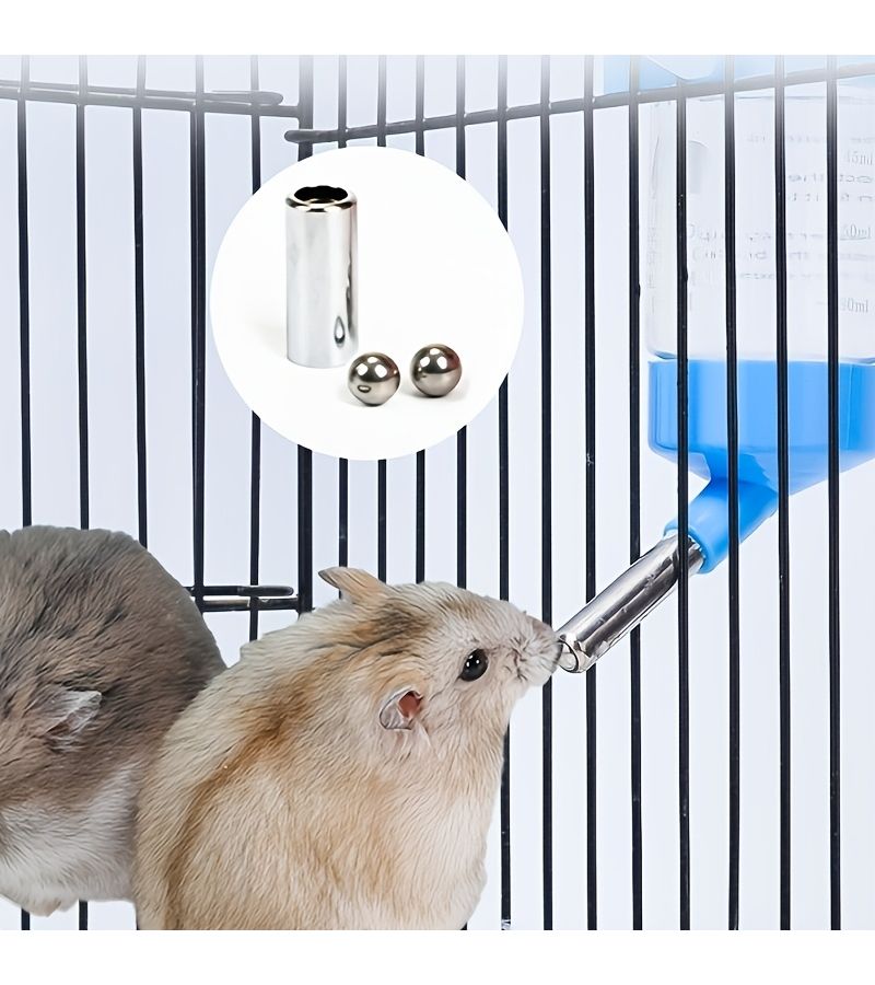 2 Pcs 4.23oz Hamster Water Bottle Drinker Automatic Feeder Guinea Pig Rabbit Anti Leak Upright Waterer Assorted Varieties - Image 3