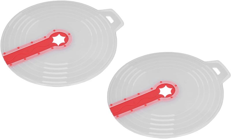 Pissente 2Pcs Bowl Anti Lid, Splatter Guard for Mixing Eggs Whipping Cream with Proof Design, Ideal for Kitchen Use (Red) - Image 5