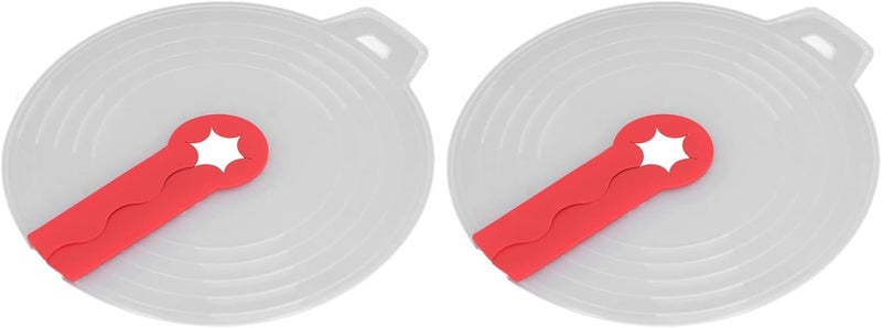 Pissente 2Pcs Bowl Anti Lid, Splatter Guard for Mixing Eggs Whipping Cream with Proof Design, Ideal for Kitchen Use (Red) - Image 3
