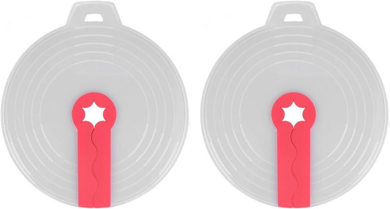 Pissente 2Pcs Bowl Anti Lid, Splatter Guard for Mixing Eggs Whipping Cream with Proof Design, Ideal for Kitchen Use (Red) - Image 1