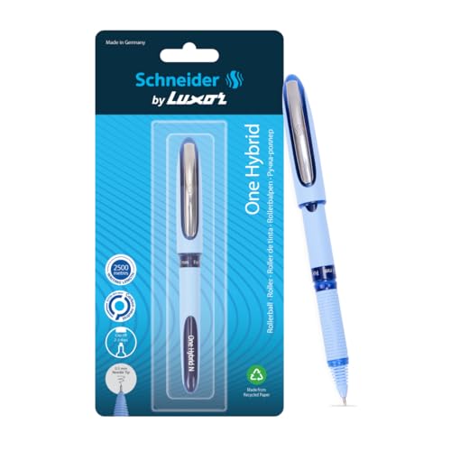 Luxor Schneider, One Hybrid Roller Ball Pen - Blue, 0.3mm, 2500 mtrs writing length, Waterproof Ink, Consistent ink flow, Ideal for Professionals & Office essential - Image 1