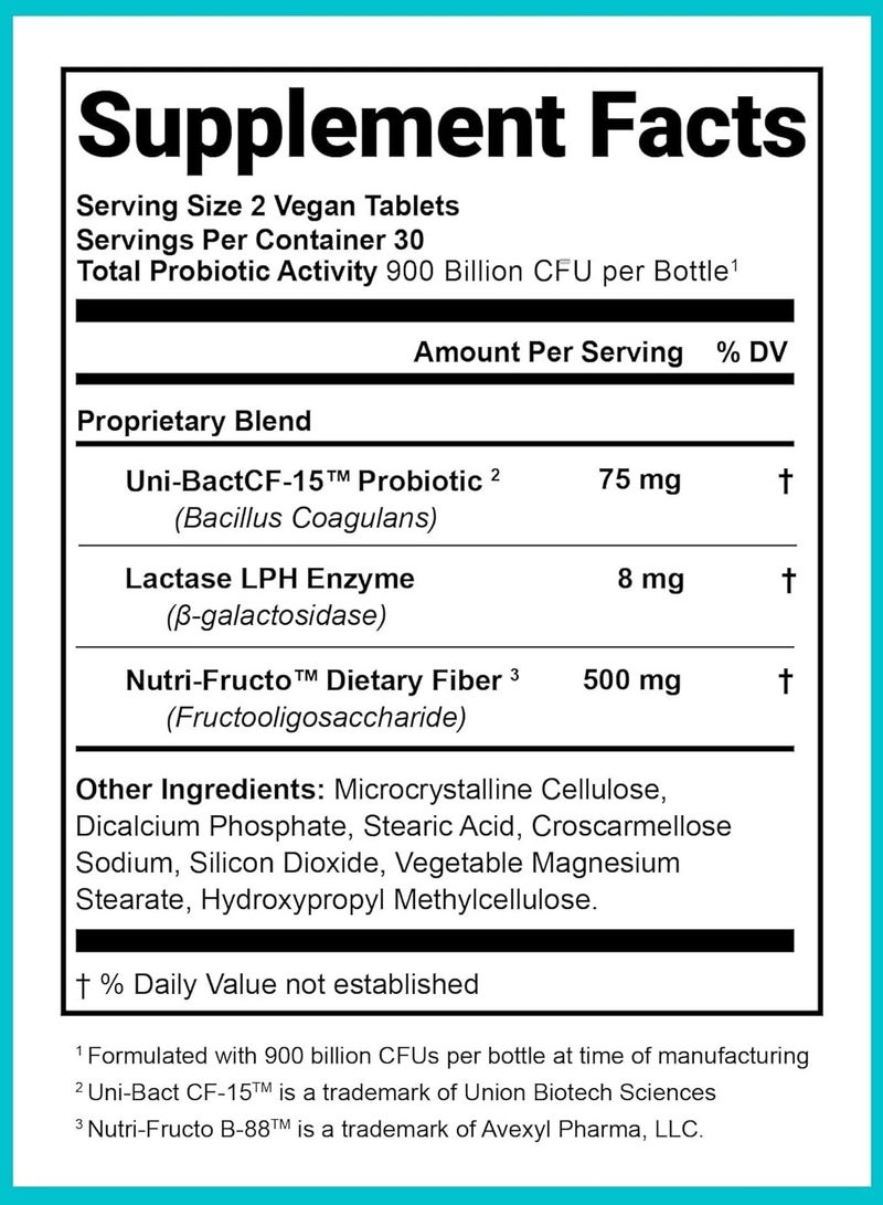 Nutrition Essentials Probiotics 900B-C, 60 Tablets  - Image 2