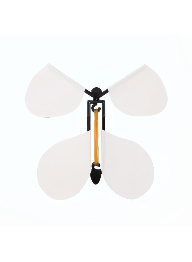 Flying Butterfly Magic Butterfly Strange Bookmark Toy Gift Net Red Trembles Magic Props In Stock-Color:White Butterfly Black Frame - Image 1