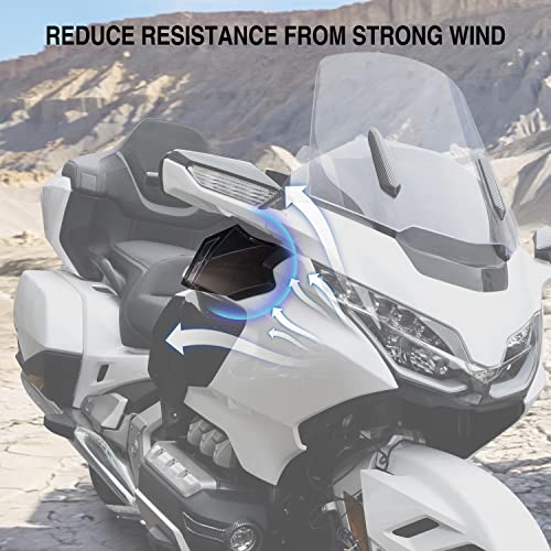 VEISUTOR Upper Air Deflectors for Goldwing GL1800, Smoked Wide Wind Deflector Side Wind Windshield for Honda Gold Wing GL 1800 2018-2024 Accessories - Image 3