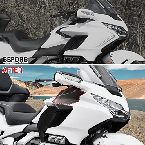 VEISUTOR Upper Air Deflectors for Goldwing GL1800, Smoked Wide Wind Deflector Side Wind Windshield for Honda Gold Wing GL 1800 2018-2024 Accessories - Image 4
