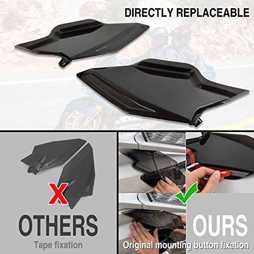 VEISUTOR Upper Air Deflectors for Goldwing GL1800, Smoked Wide Wind Deflector Side Wind Windshield for Honda Gold Wing GL 1800 2018-2024 Accessories - Image 2