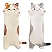 Oeonuas Store Cat Plush Stuffed Animals Cute Long Cat Body Pillow Plushies Soft Huggable Kitty Pillows for Girls Kids Adults Cat Lovers New Gray 27inch - Image 3