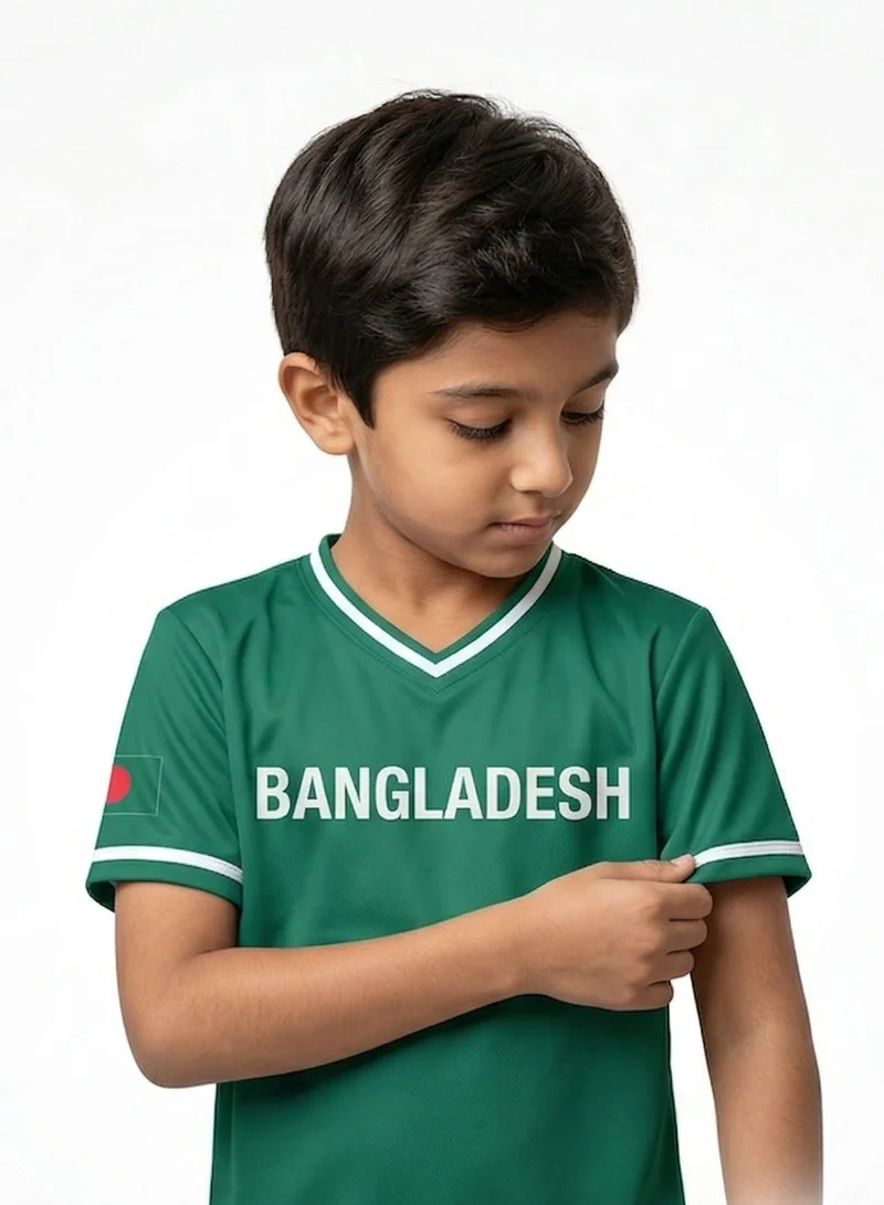 البيسبول يونايتد قميص في-نيك لايف ستايل لمنتخب بنغلاديش الوطني للبيسبول للأطفال