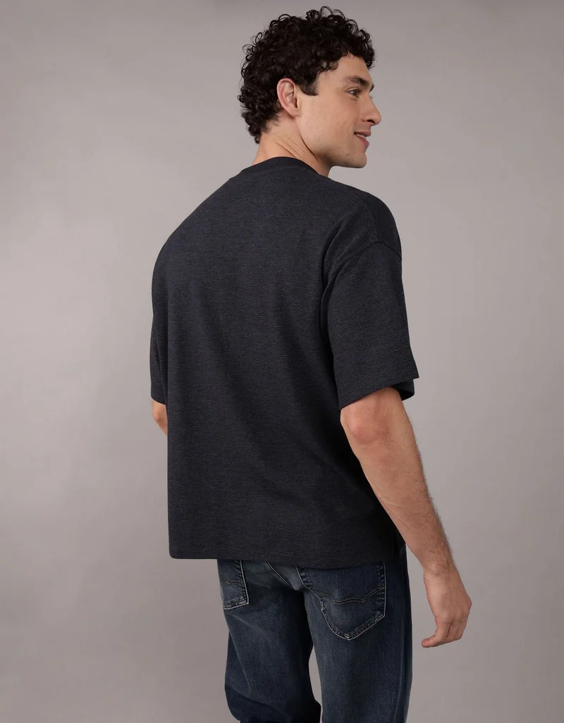 American Eagle  AE Oversized Textured T-Shirt for Men | Best Price UAE