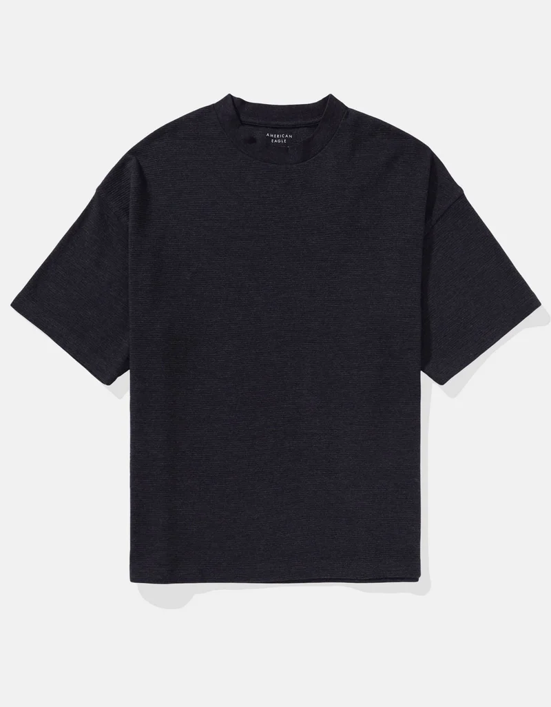 American Eagle  AE Oversized Textured T-Shirt for Men | Best Price UAE